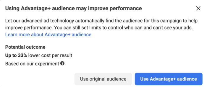 Advantage+ Audience